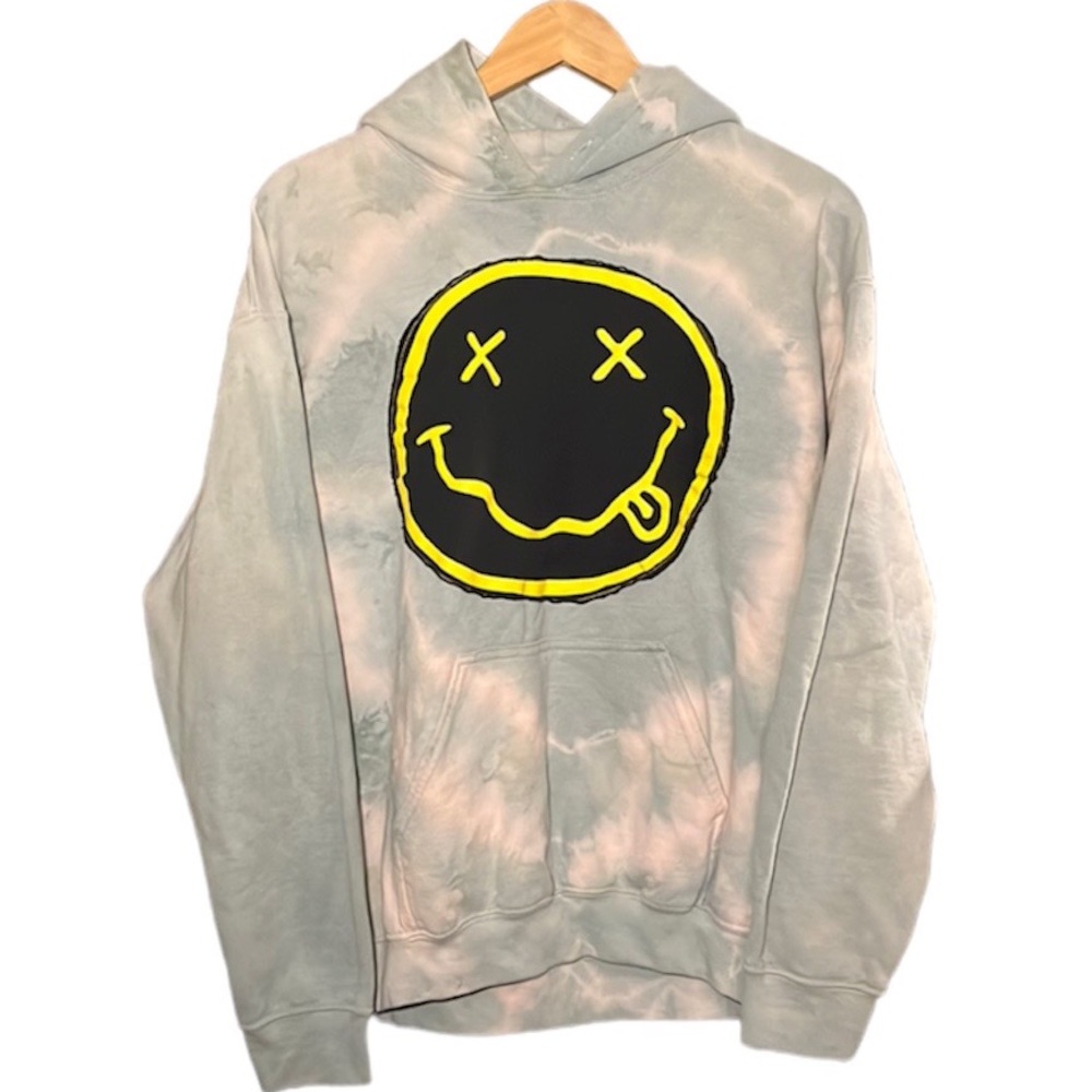 GILDAN Nirvana Pink & Blue Tie Dye Hoodie